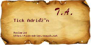 Tick Adrián névjegykártya